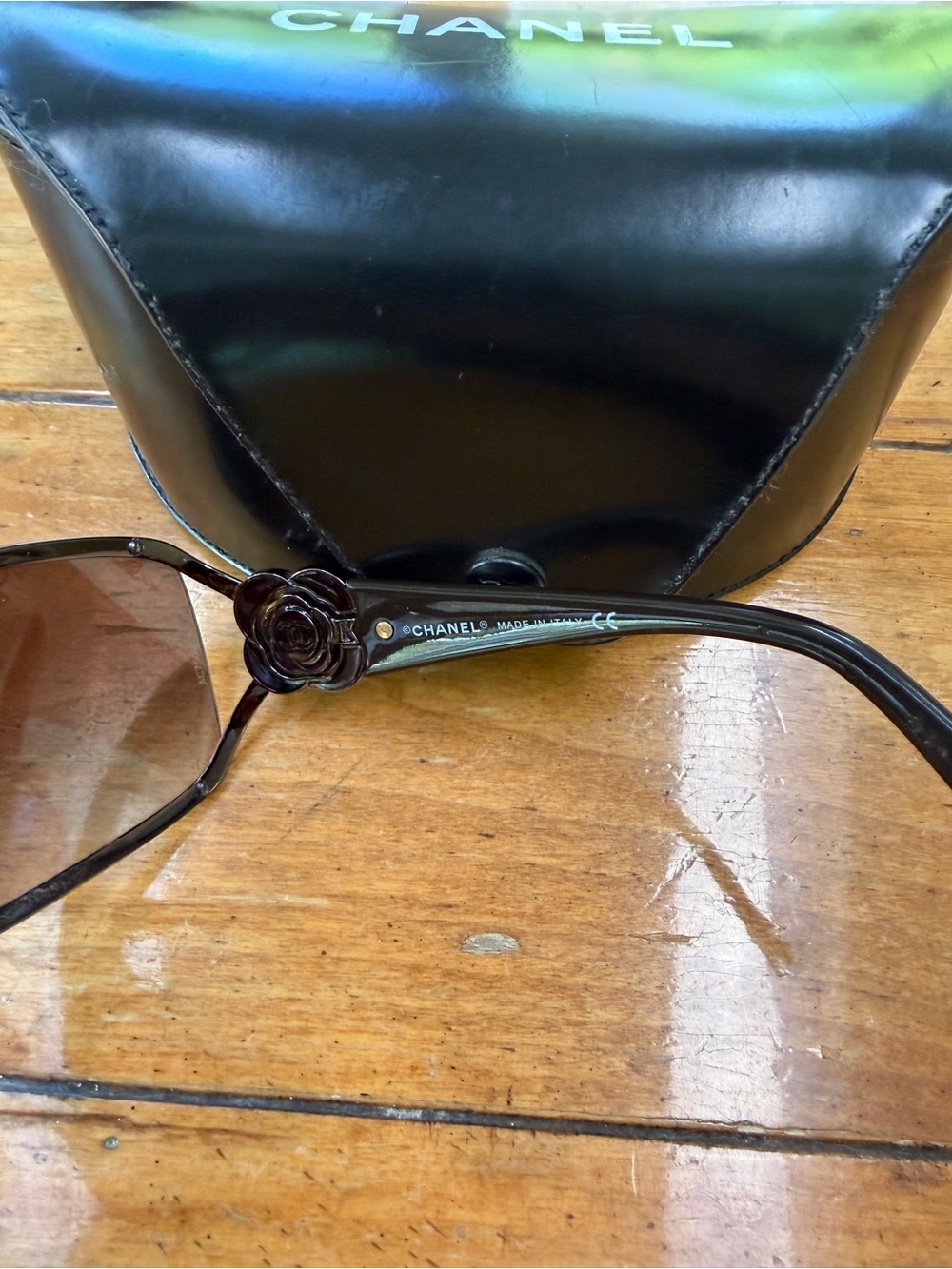 CHANEL Brown Gradient Shield Sunglasses with Black Case - Picture 3 of 5